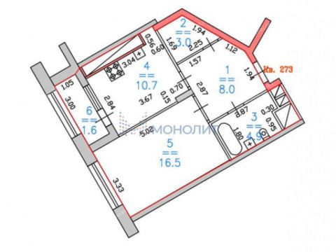 1-komnatnaya-ul-vladimira-vysockogo-d-1 фото