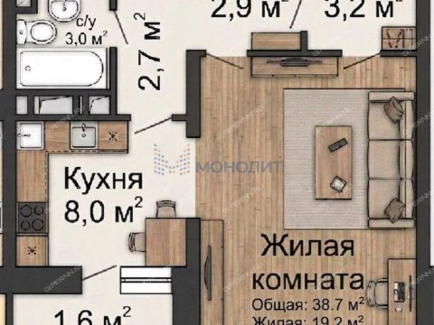 1-komnatnaya-ul-maksima-gorkogo-d-73 фото