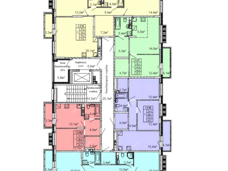 четырёхкомнатная квартира в новостройке на улице Белинского