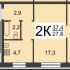 двухкомнатная квартира на Мончегорской улице дом 21