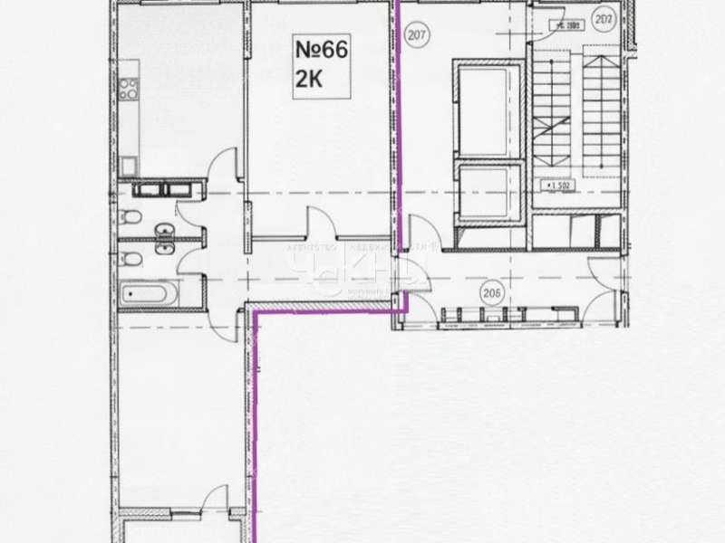 двухкомнатная квартира в новостройке на улице Максима Горького дом 73