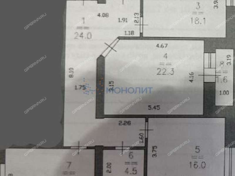 трёхкомнатная квартира на улице Воровского дом 3
