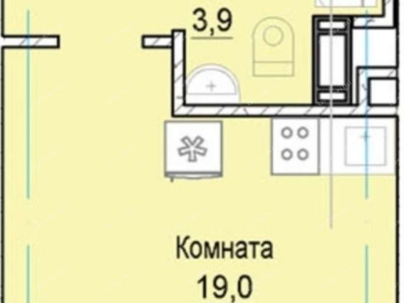 квартира-студия на улице Июльских Дней дом 11