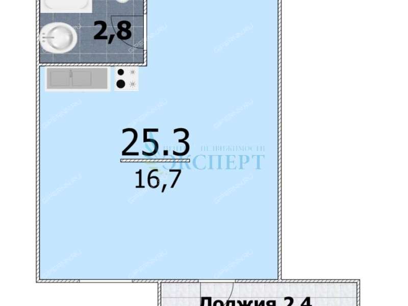 квартира-студия на Московском шоссе дом 167
