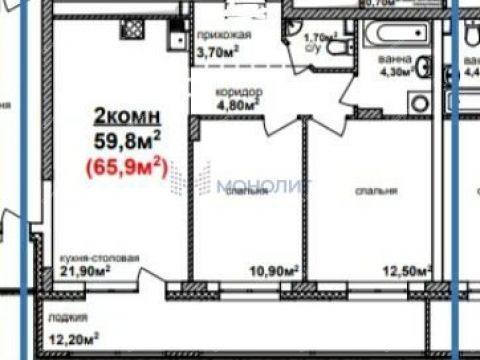 2-komnatnaya-ul-aleksandra-hohlova-d-7 фото