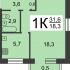 однокомнатная квартира в Рулевом переулке дом 11