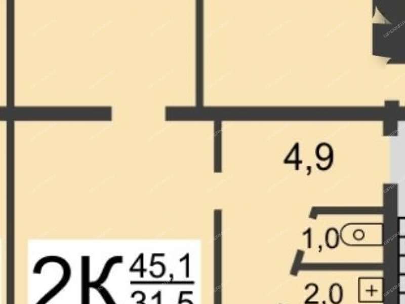 двухкомнатная квартира на проспекте Кирова дом 43а