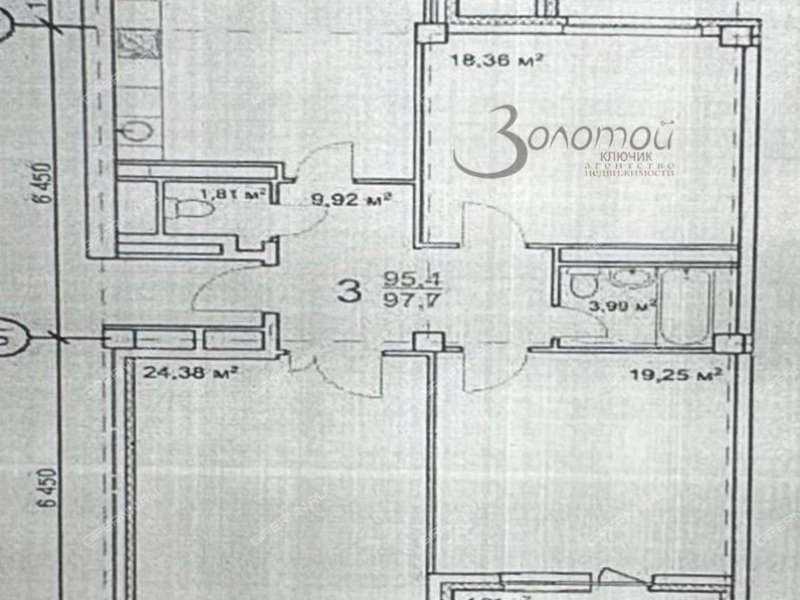 трёхкомнатная квартира на Полтавской улице дом 15
