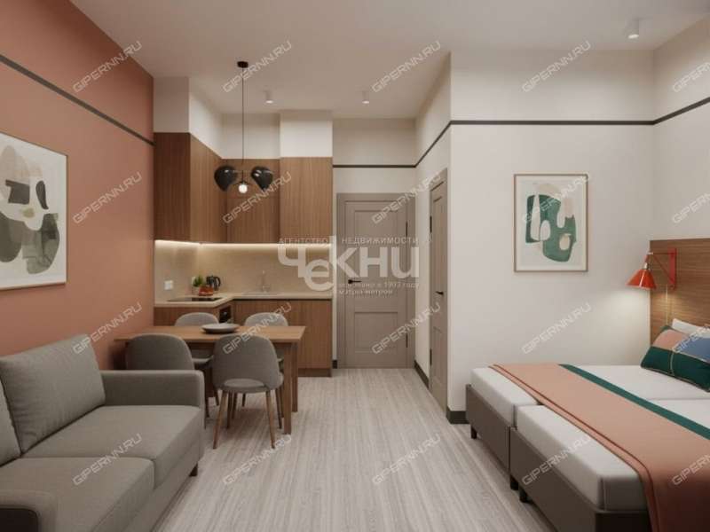 однокомнатная квартира на Алексеевской улице дом 24/27