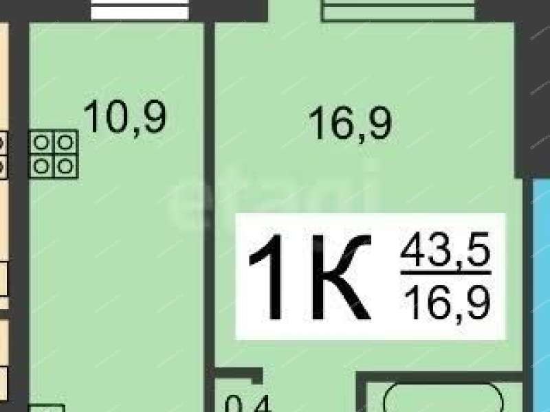 однокомнатная квартира на улице Зайцева дом 13