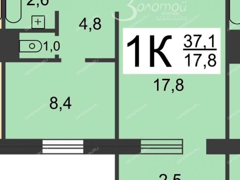 однокомнатная квартира на проспекте Ильича дом 43/2