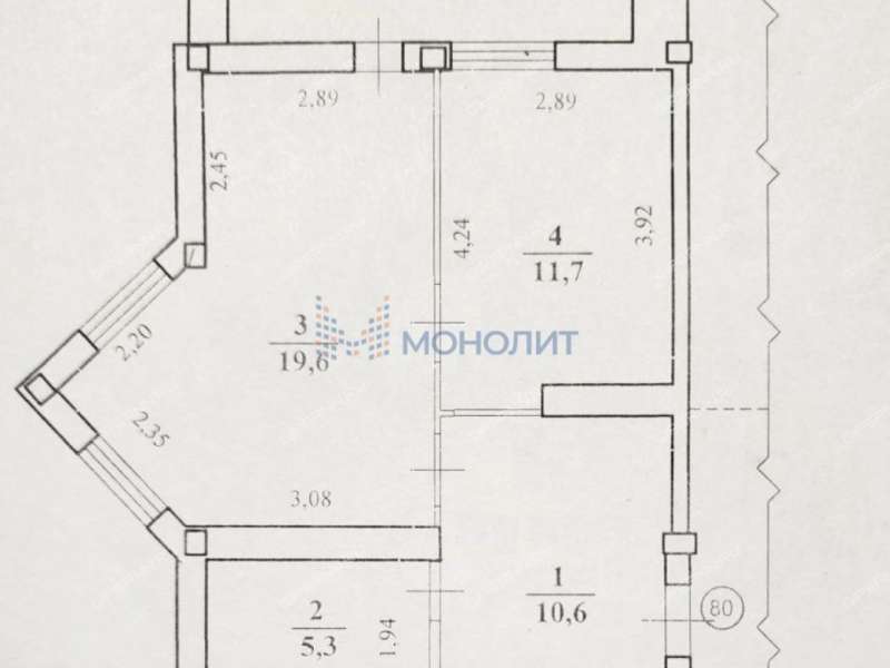 двухкомнатная квартира на улице Александра Хохлова дом 1
