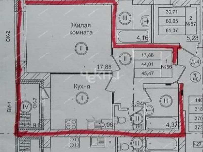 однокомнатная квартира в микрорайоне Щербинки 1-й дом 14 к1