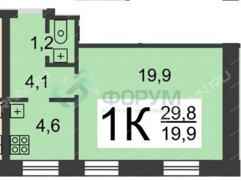 однокомнатная квартира на Актюбинской улице дом 1а
