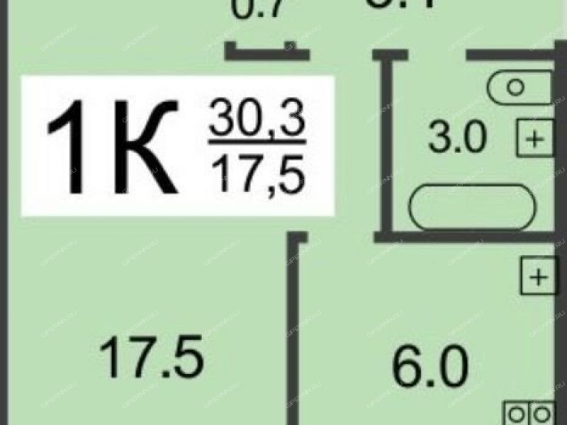 однокомнатная квартира на улице Богородского дом 5/1