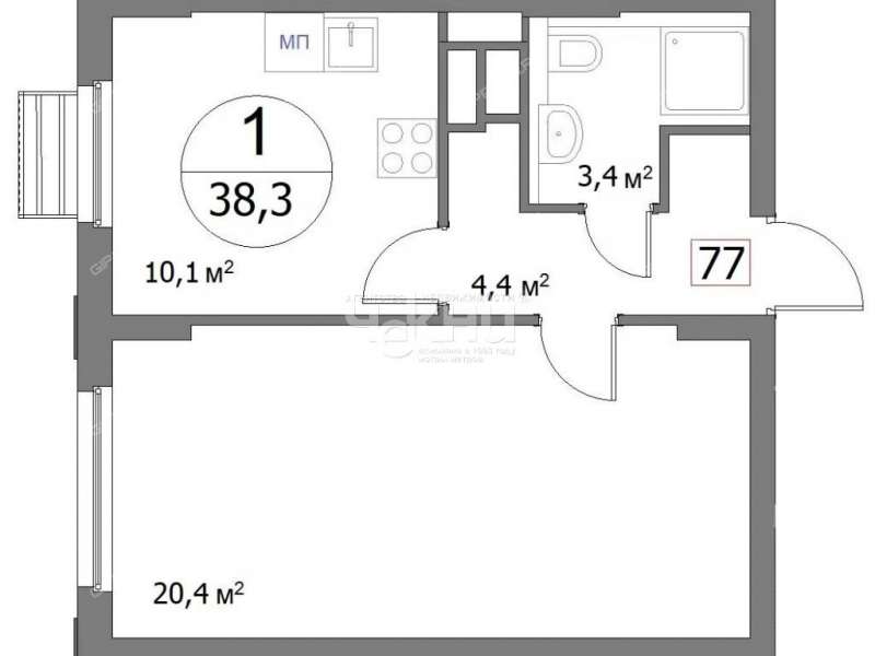 однокомнатная квартира на улице Сергея Акимова дом 50