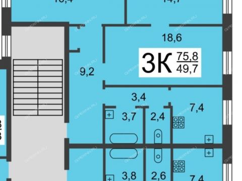 3-komnatnaya-ul-yaroshenko-d-1 фото