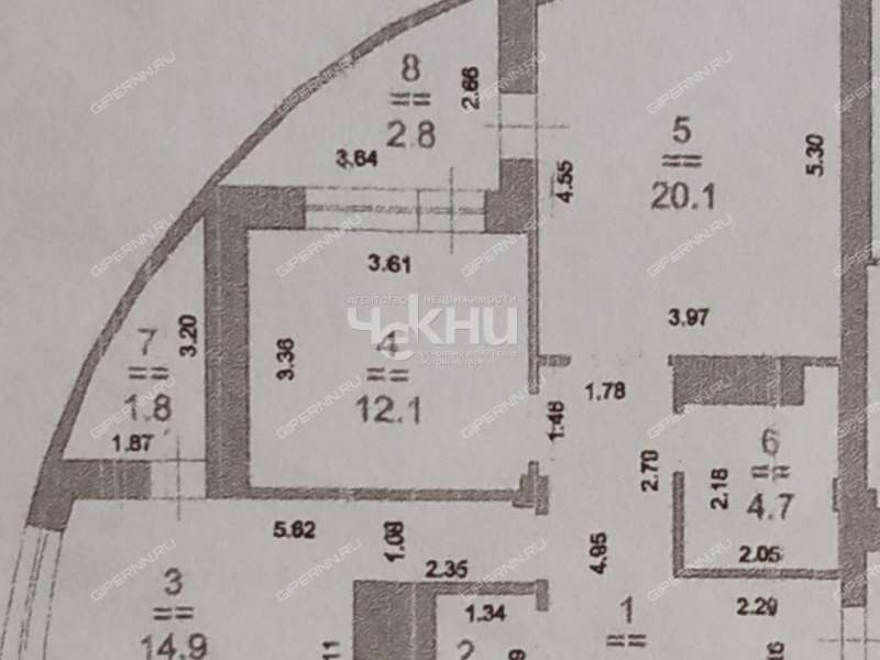 двухкомнатная квартира на улице Ванеева дом 6