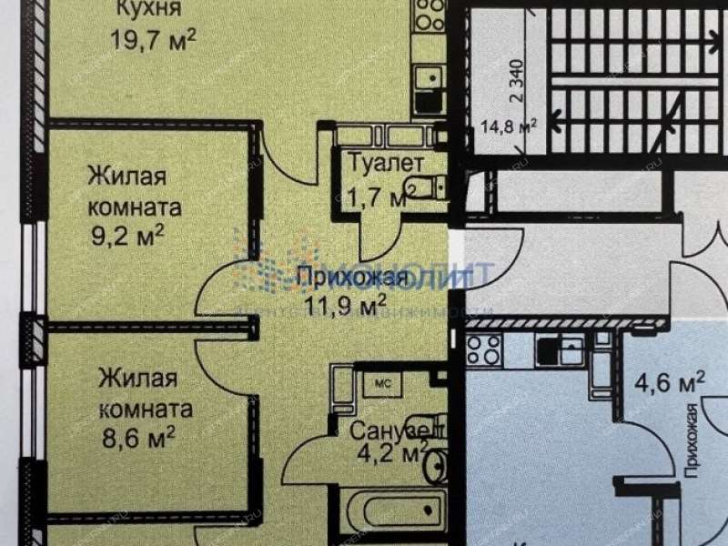 четырёхкомнатная квартира на улице Романтиков дом 13