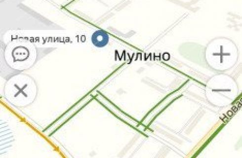 Поселок мулино карта