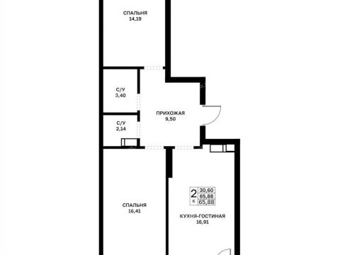 2-komnatnaya-v-granicah-ulic-strazh-revolyucii-gvardeycev-50-letiya-pobedy-evgeniya-nikonova-17 фото