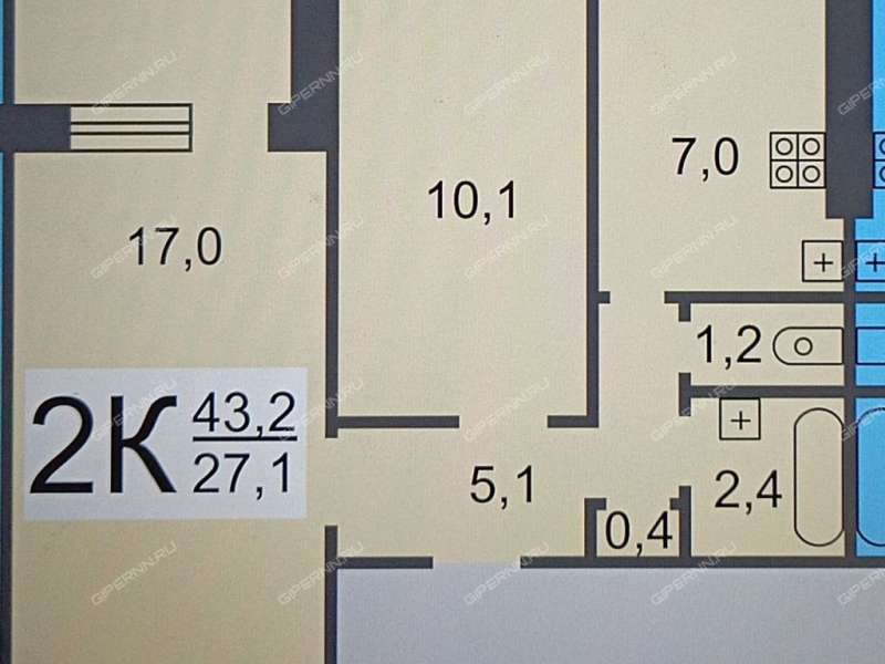 двухкомнатная квартира на Комсомольской площади дом 10 к1