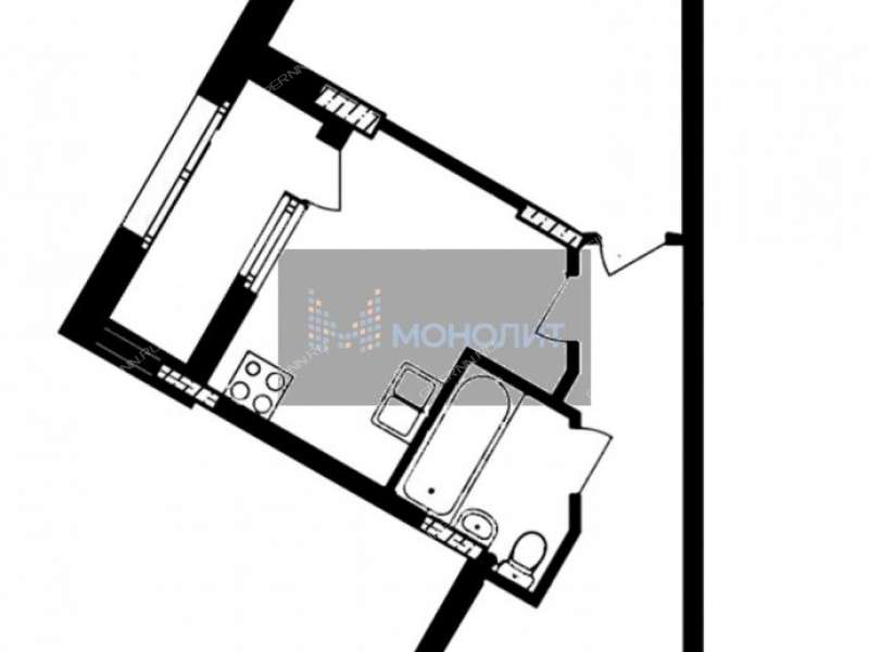 однокомнатная квартира на улице Владимира Высоцкого дом 1