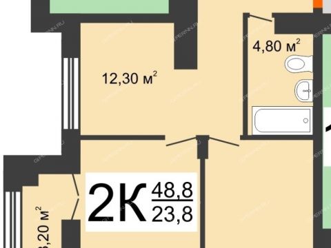 2-komnatnaya-prosp-molodezhnyy-d-74a фото